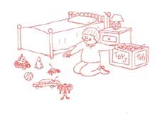 Child playing in their bedroom.